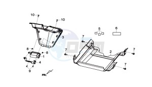 GTS 300i drawing REAR FENDER / INNER SHIELD