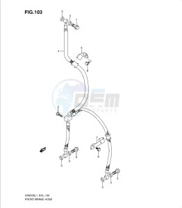 SV650/S drawing FRONT BRAKE HOSE (SV650SL1 E24)