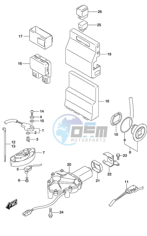 PTT Switch/Engine Control Unit (Model: TG/ZG)