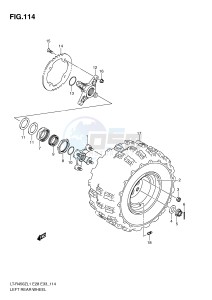 LT-R450 (E28-E33) drawing LEFT REAR WHEEL (LT-R450L1 E33)