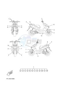 NS50N AEROX NAKED (1PL3 1PL3 1PL3) drawing GRAPHIC & EMBLEM