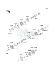 BN 125 A [ELIMINATOR 125] (A6F-A9F) A9F drawing TRANSMISSION