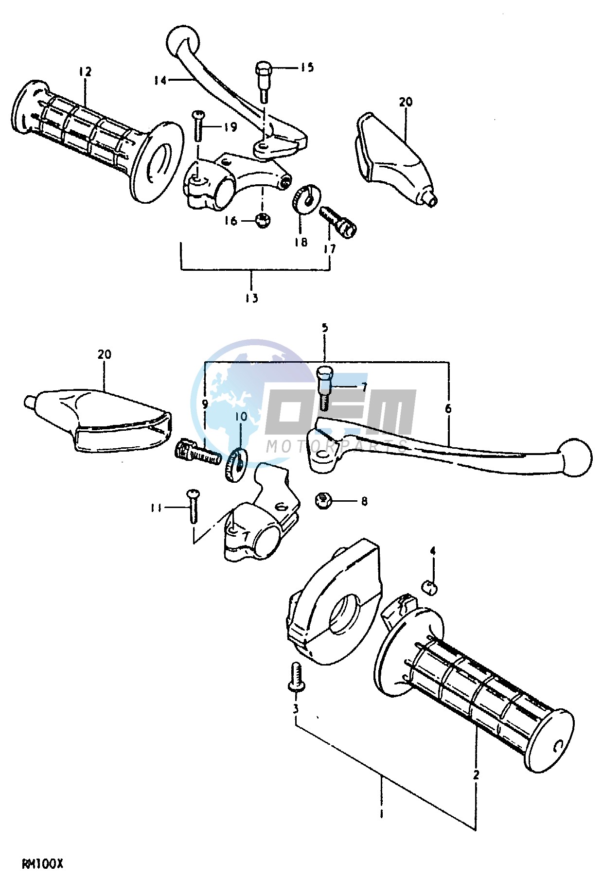 HANDLE GRIP - LEVER (RM100T)