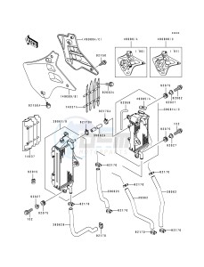 KX 125 H [KX125] (H1-H2) [KX125] drawing RADIATOR