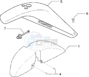 X9 500 drawing Wheel compartment-Mudguard