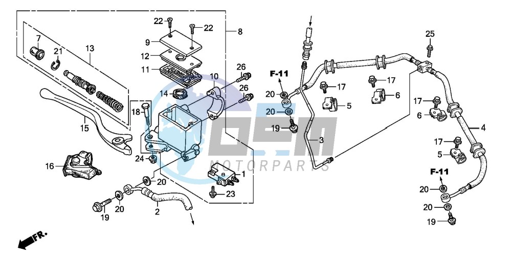 FR. BRAKE MASTER CYLINDER (TRX300EX'07,'08)