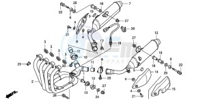 CBF1000 drawing EXHAUST MUFFLER