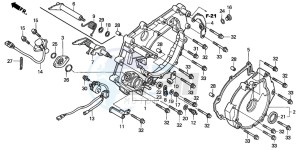 TRX350TM FOURTRAX drawing REAR CRANKCASE COVER