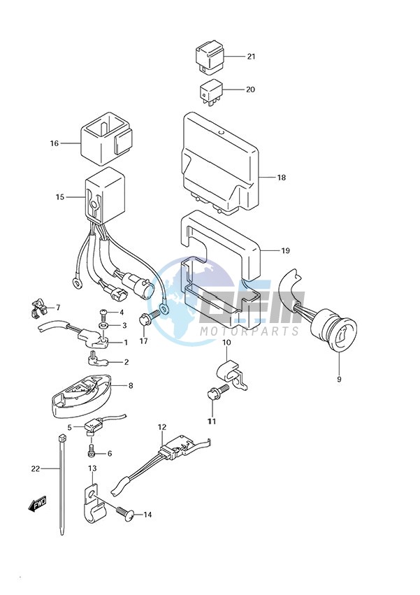 PTT Switch/Engine Control Unit