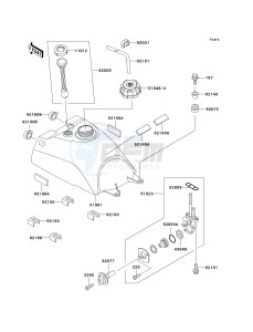 KVF 400 D [PRAIRIE 400] (D1-D4) [PRAIRIE 400] drawing FUEL TANK