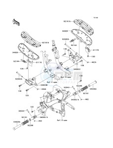 VN 900 B [VULCAN 900 CLASSIC] (6F-9F) B7F drawing FOOTRESTS