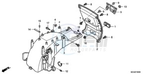 GL18009 France - (F / AB CMF NAV) drawing REAR FENDER