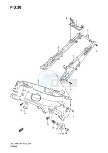 GSX-R600 (E2) drawing FRAME