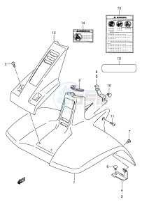 LT50 (P1) drawing FRONT FENDER (MODEL K1)