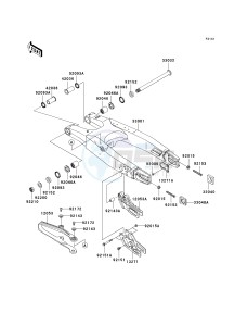 KX 250 T [KX250F] (T8F) T8F drawing SWINGARM