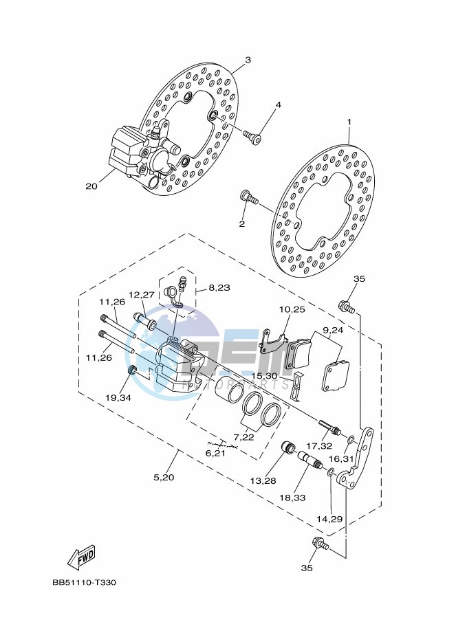 FRONT BRAKE CALIPER