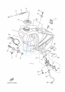 YZ125X (B1B5) drawing FUEL TANK