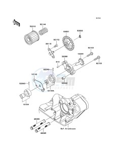 KX250F KX250T6F EU drawing Oil Pump