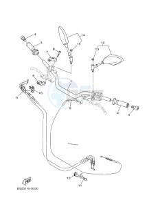 MT-09 MTN850-A (BS2V) drawing STEERING HANDLE & CABLE