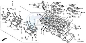 CBR1000RR9 Korea - (KO / HRC MME) drawing CYLINDER HEAD