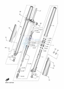 YZ250F (B7B6) drawing FRONT FORK