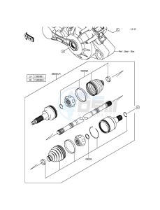 MULE PRO-DXT KAF1000BGF EU drawing Drive Shaft-Rear