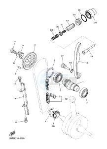 SR400 (2RDB) drawing CAMSHAFT & CHAIN