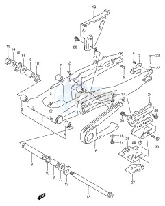 DR350 (E1) drawing REAR SWINGING ARM