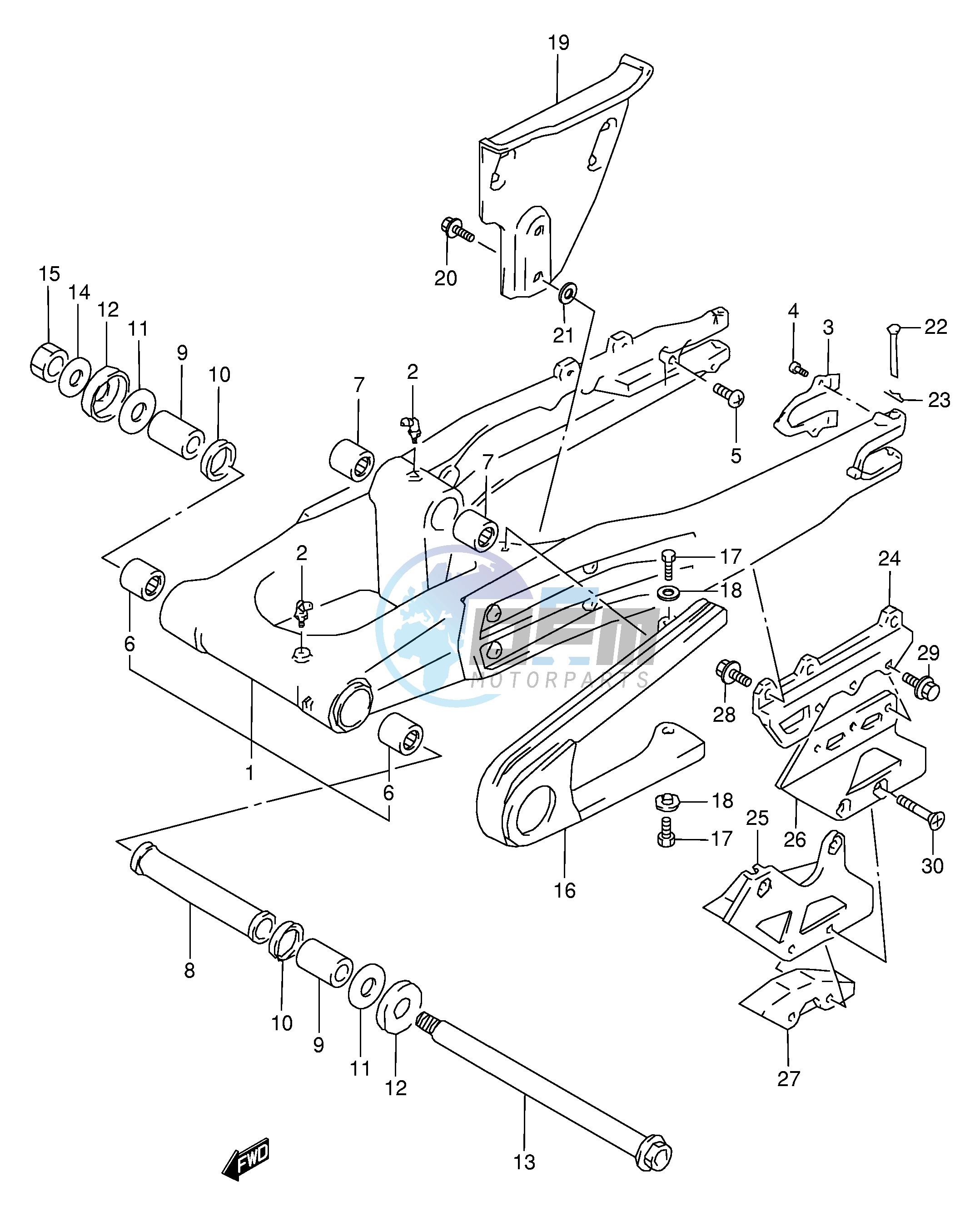 REAR SWINGING ARM