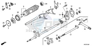 TRX420FE1G TRX420 Europe Direct - (ED) drawing GEARSHIFT FORK (TRX420FE1/FM1/FM2/TE1/TM1)