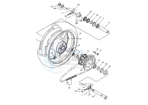 YZF R1 1000 drawing REAR WHEEL