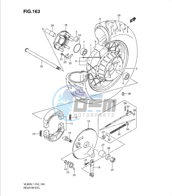 REAR WHEEL (VL800L1 E24)