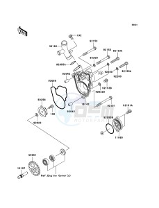 KX250F KX250T8F EU drawing Water Pump