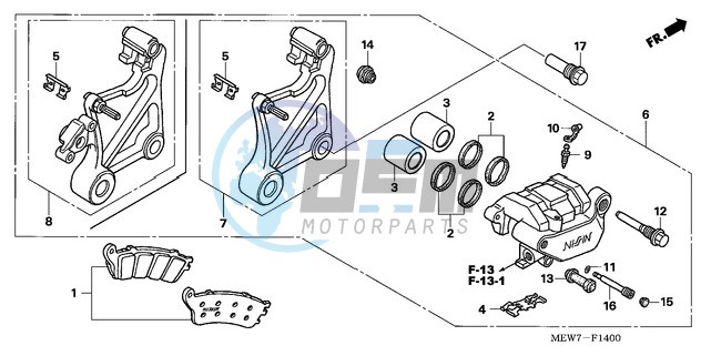 REAR BRAKE CALIPER