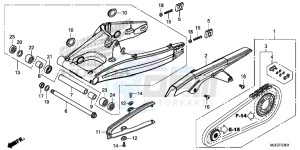 CB650FAH 2ED - (2ED) drawing SWINGARM