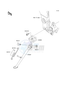 ZX 1000 E [NINJA ZX-10R] (E8F-E9FA) 0E9F drawing STAND-- S- -