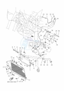 XTZ690D-B TENERE 700 (BEH4) drawing RADIATOR & HOSE