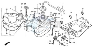 TRX350FM RANCHER 4X4 drawing FUEL TANK