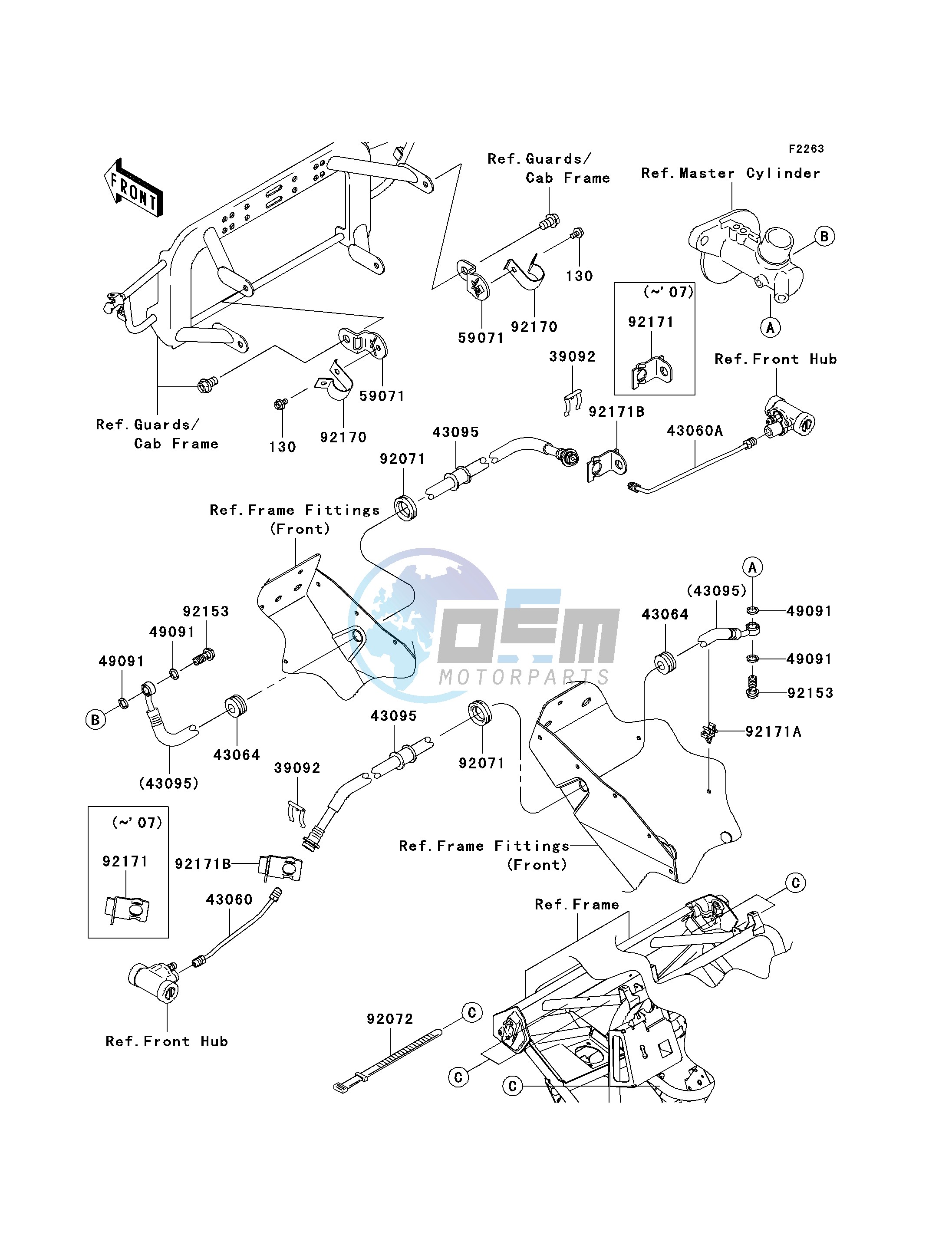 FRONT BRAKE PIPING