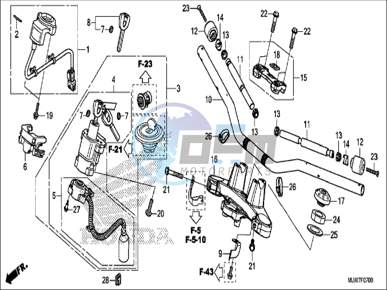 HANDLE PIPE/TOP BRIDGE