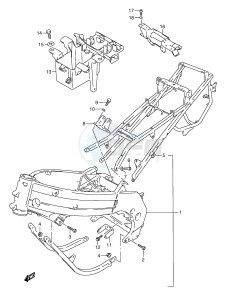 RGV250 (E24) drawing FRAME (MODEL M)