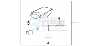 CBR1000RR9 UK - (E / MME) drawing REAR SEAT COWL CANDY TAHITIAN BLUE