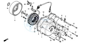 VT600C 400 drawing LEFT CRANKCASE COVER/ GENERATOR