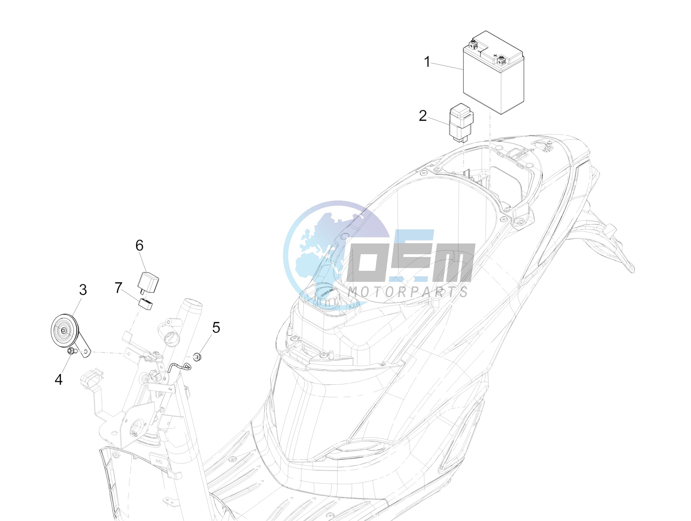 Remote control switches - Battery - Horn