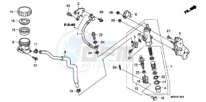 VFR1200FDD VFR1200F Dual Clutch UK - (E) drawing RR. BRAKE MASTER CYLINDER