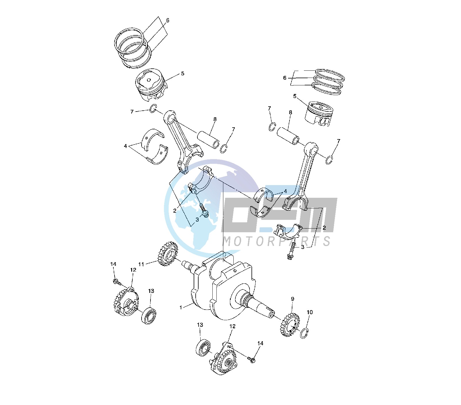 CRANKSHAFT AND PISTON