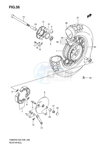 VS800 (E3-E28) INTRUDER drawing REAR WHEEL