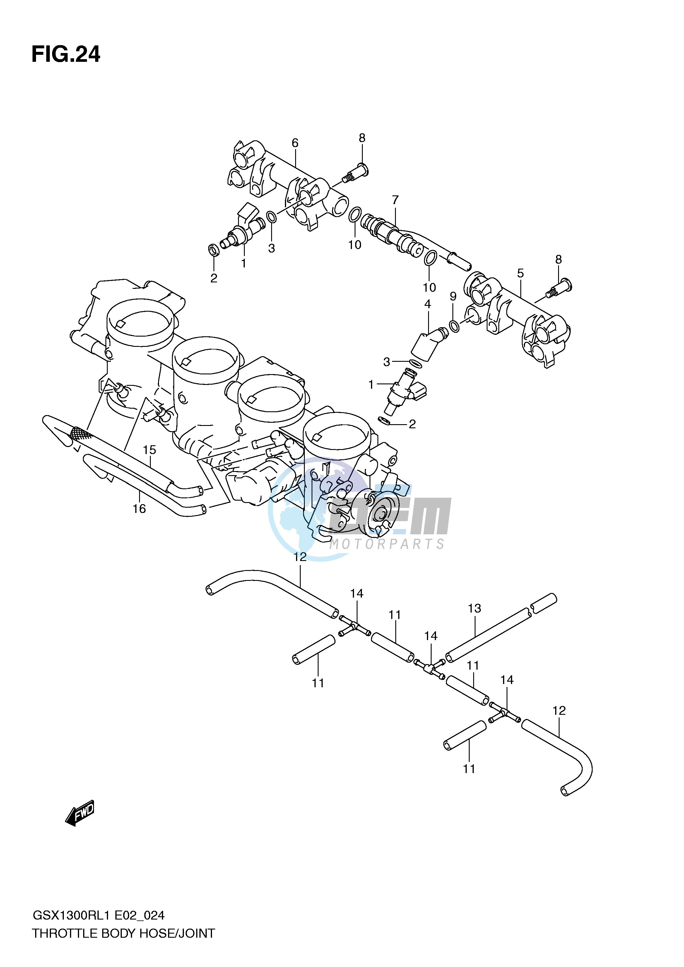 THROTTLE BODY HOSE JOINT (GSX1300RUFL1 E19)