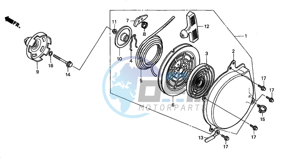 RECOIL STARTER (TRX500FA1/2/3/4)