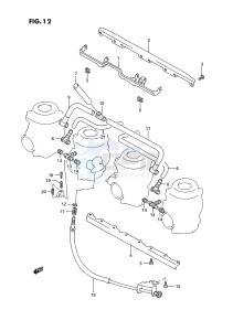 GSX-R750W (E2) drawing CARBURETOR FITTINGS (MODEL N P)